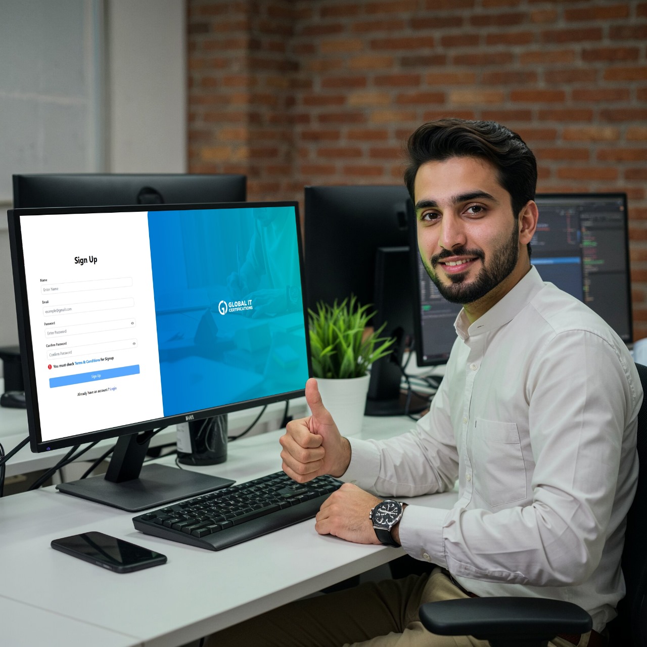Teacher works online during quarantine. Woman chatting with students at online lesson in living room